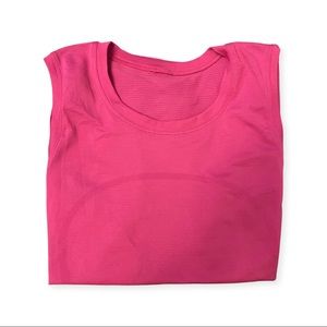 Lululemon Swiftly Breathe Relaxed Fit Tank Top size 10 color pink. Exc Condition